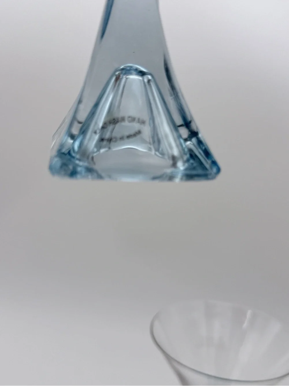 Vtg. LTD Bombay Blue Sapphire Mariner Martini Glasses Set W/Built In Shot Glass